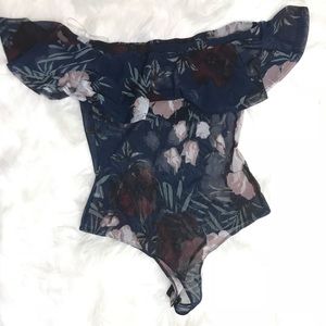 Floral Transparent Bodysuit
